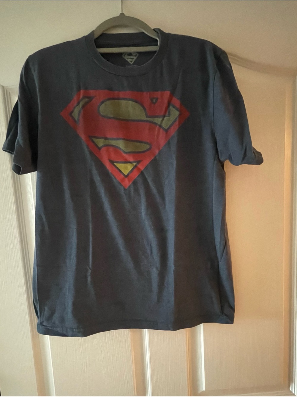Vintage DC Comics Superman Logo Tee - Dark Blue size M